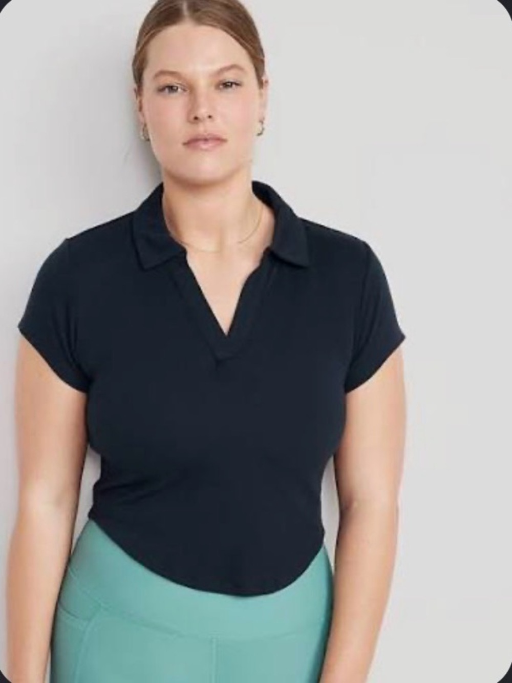 Black Old Navy Ultralite rib knit polo - xxl tall